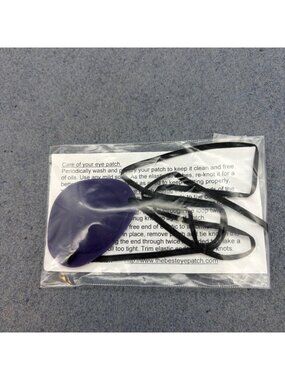 Best Eye Patch Purple Silicone Child Size Small Replaceable Straps  2 X 1.625
